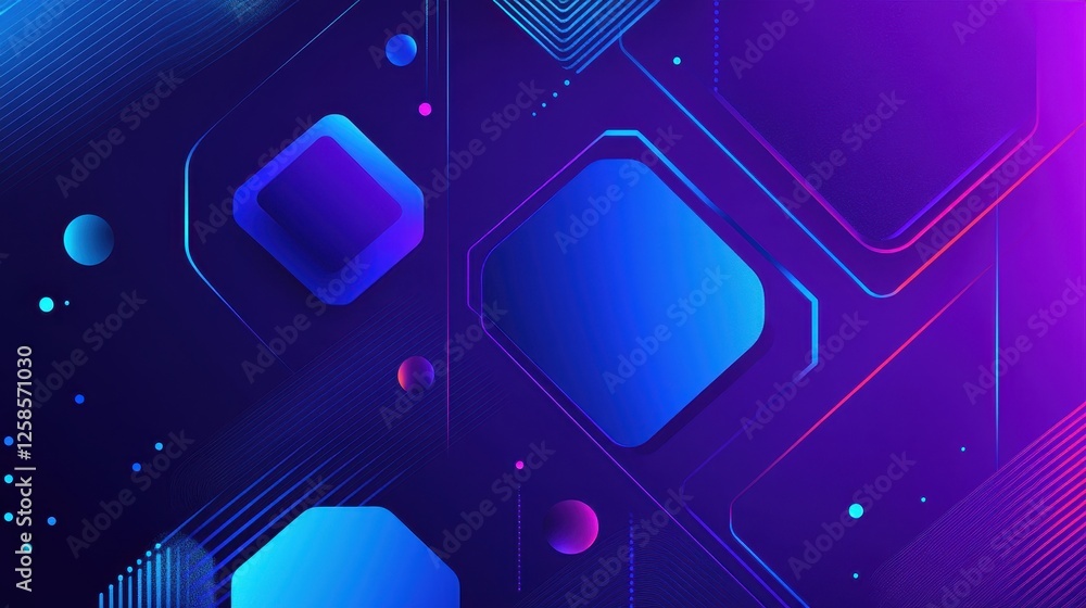 Poster sophisticated tech backdrop, dynamic gradient geometric composition