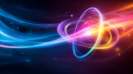 Vibrant abstract digital waves with a sense of motion and energy, exploring the intersection of light and color.