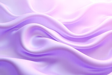 Obraz premium A mesmerizing abstract lavender and purple background designed to resemble flowing silk fabric. The gentle waves create a luxurious and ethereal feel, with a soft gradient blending light and dark purp