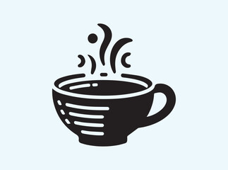 Stylish Silhouette of a Tea Cup