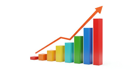 business graph with arrow