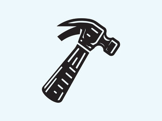 Simple Hammer Silhouette Clipart