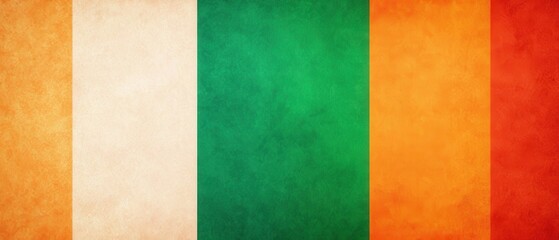 Celebrate st. Patrick's day event with a minimalist irish flag theme blending colors seamlessly