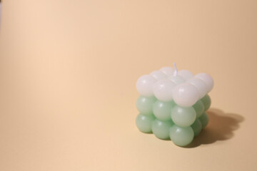candles on a plain background. candle smoke