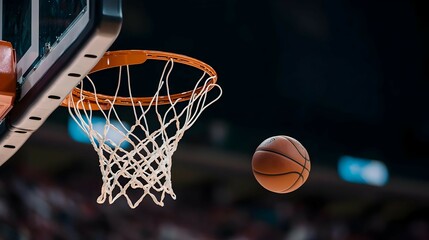 Fototapeta premium Basketball Shot At Night Arena