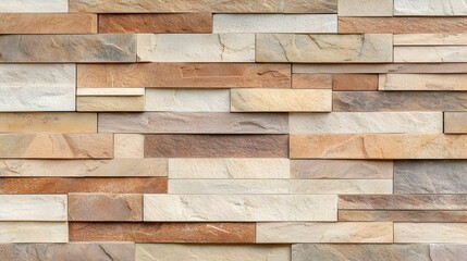 Fototapeta premium Beige And Brown Stone Wall Texture