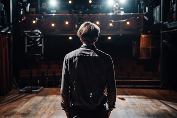 Obraz premium AI Generative image of live performance in theater