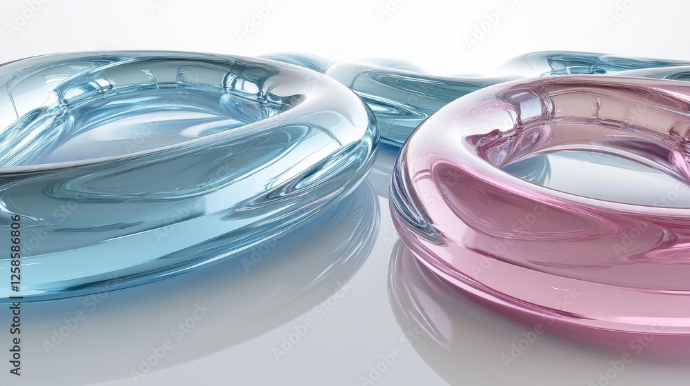 Poster transparent torus structures with shimmering light interactions