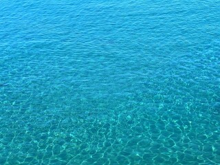 Blue azure sea water surface