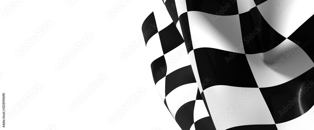 Poster black and white checkered abstract background. race background with space for text. racing flag