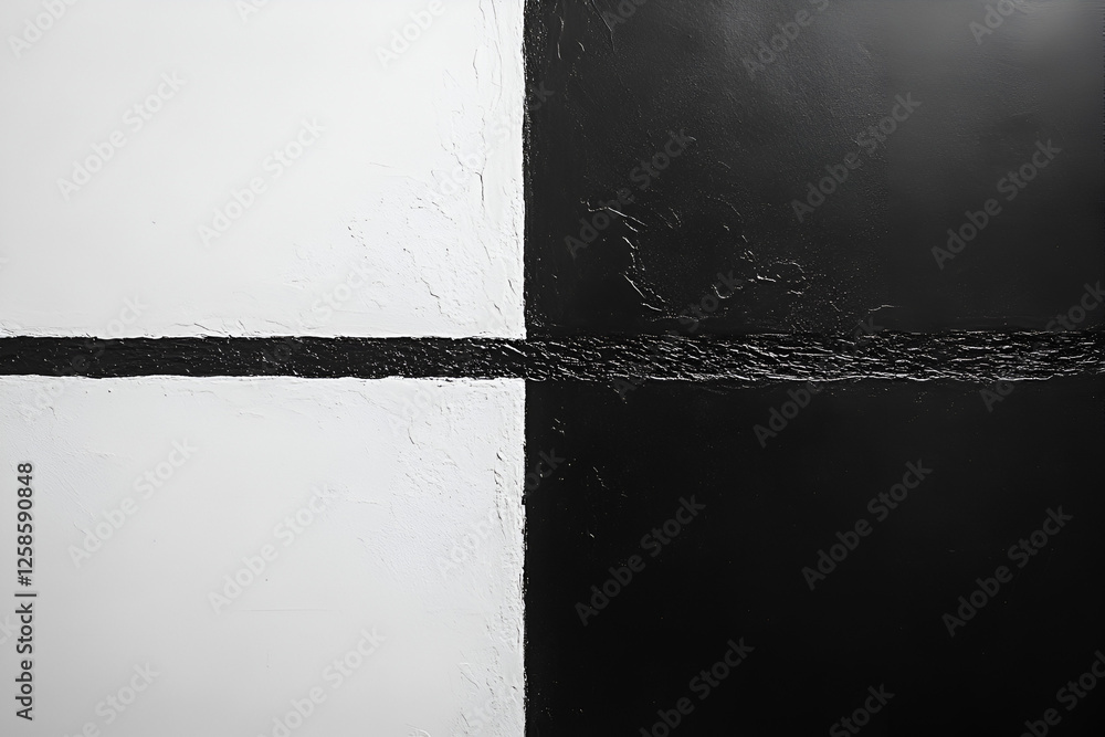 Poster black and white abstract: a bold abstract background image with a clean division of black and white,