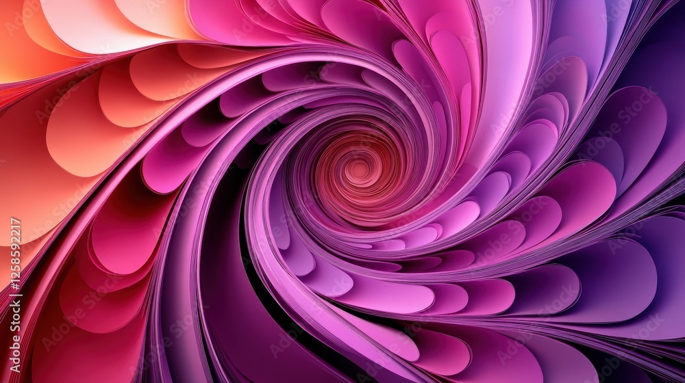 Poster vibrant layered swirl of fuchsia tones paper design backdrop