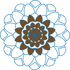 beautiful mandala art vector flower