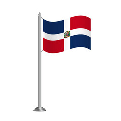 Background with flag of Dominican Republic. Background with flag. Vector Illustration.
