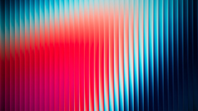 Futuristic neon gradient pattern with vertical glowing lines blending smooth and radiant colors. Minimalistic abstract dark background perfect for creative digital tech designs. Vector illustration