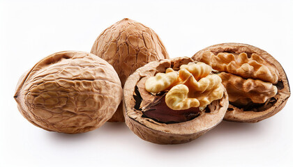 walnut isolated on the white background noci noci di sorrento