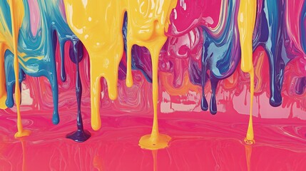 A dripping paint effect creating an abstract illusion of melting reality.