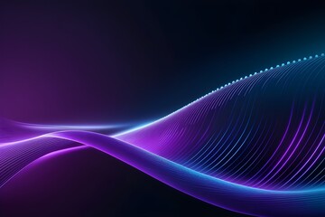 Abstract wave composed of futuristic deep blues and vibrant purples