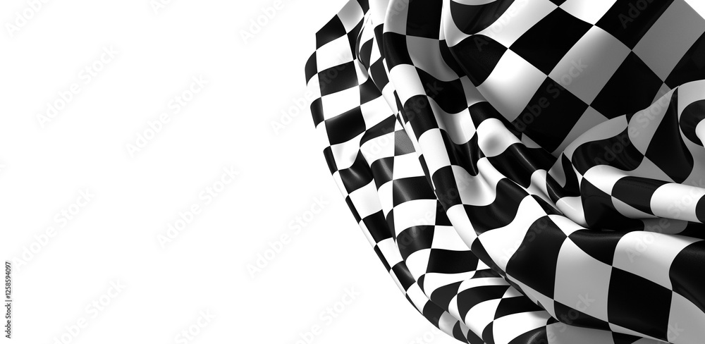Poster black and white checkered abstract background. race background with space for text. racing flag
