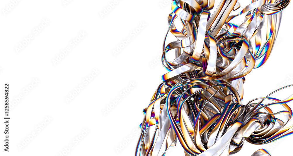 Poster Dynamic Color Spectrum: A Mesmerizing Chromatic 3D Canvas