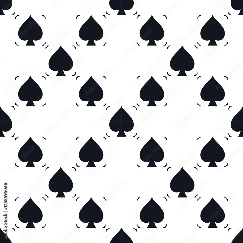 Poster spades card suit vector simple solid seamless pattern or background