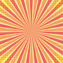 Abstract radial lines square retro background