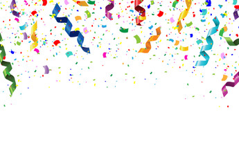 Fototapeta premium colorful confetti on white background