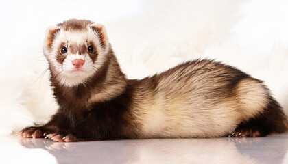ferret dogs on a white heritage