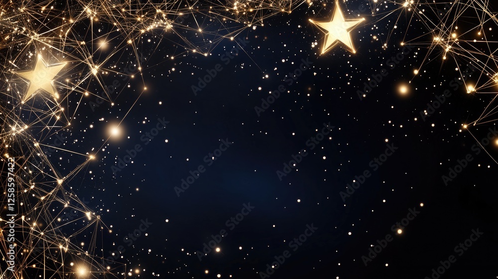 Poster glowing particles form soft waves that shimmer under dim lighting, creating a tranquil and captivati