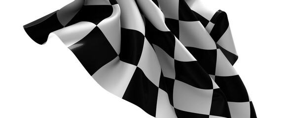 Fototapeta premium Waving racing finish flag in