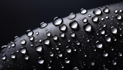 water droplets on black background generative ai