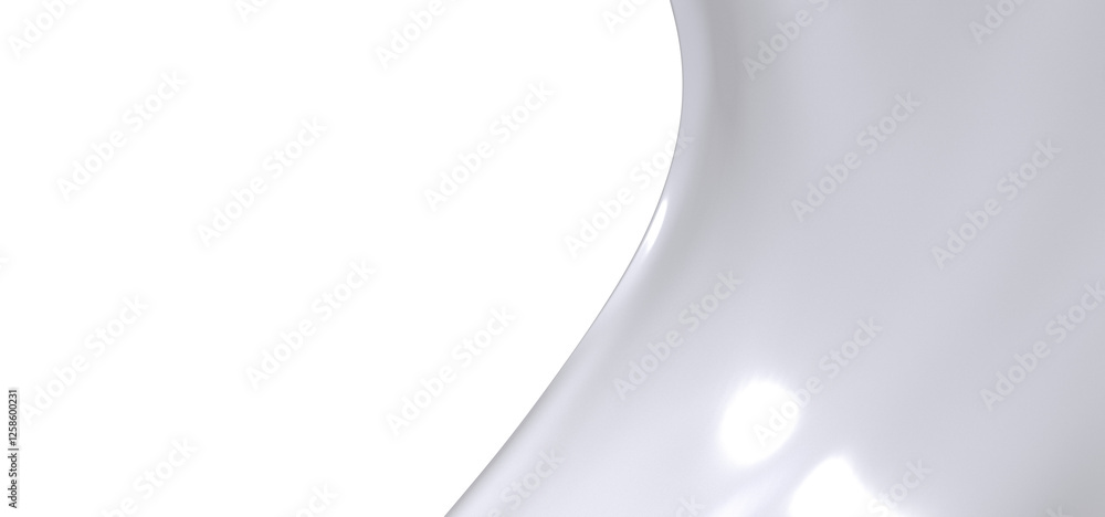 Aufkleber A white fabric drapes gracefully, creating a smooth and abstract texture. The folds and waves of the material are highlighted by soft shadows, creating a sense of movement and depth.