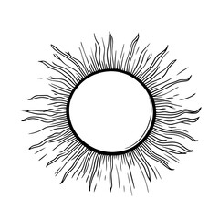 vector illustration of decorative sun symbol