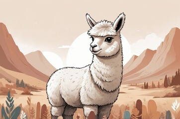 Artistic minimalist cartoon colorful fantasy animal character portrait, magical dreamy nursery decor story book illustration artwork, nature theme texture design.
