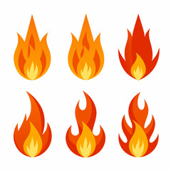 fire flames set