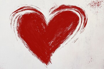 Heart drawing on piece of paper. Generative Ai