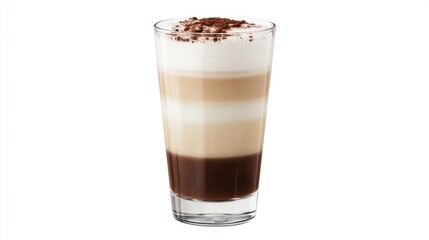 Layered Coffee Drink Creamy Espresso Mocha Glass Delicious Beverage