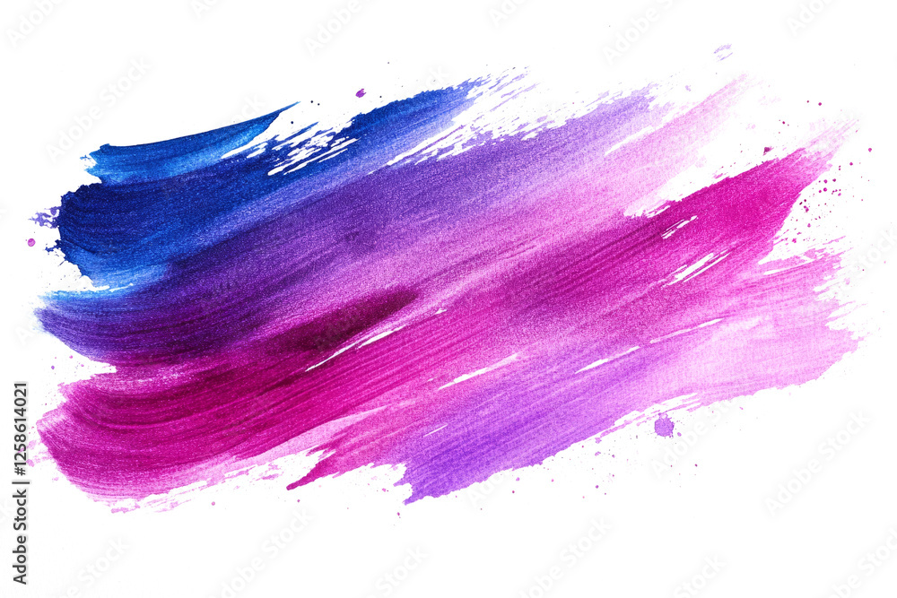 Aufkleber brush stroke creating a colorful gradient from blue to fuchsia, perfect for backgrounds and designs
