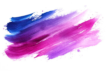 Brush stroke creating a colorful gradient from blue to fuchsia, perfect for backgrounds and designs