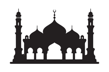 Simple Silhouette of a Mosque