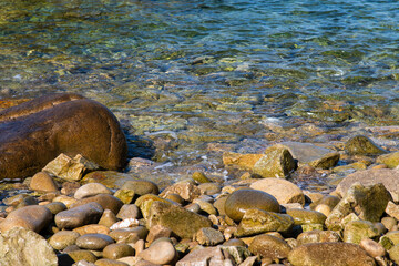 pebble beach and wave