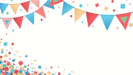 Obraz premium Colorful Confetti Rain Celebration Moment