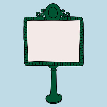 Blank Green Vintage Street Sign Template