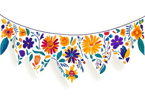Mexican paper garland, cinco de mayo party banner