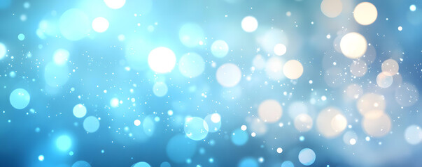 Obraz premium Abstract Blue Bokeh Background with Sparkling Lights and Glimmering Dust