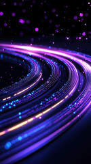 Obraz premium Data connection speed lines technology abstract background with digital flow of data and modern design elements. 