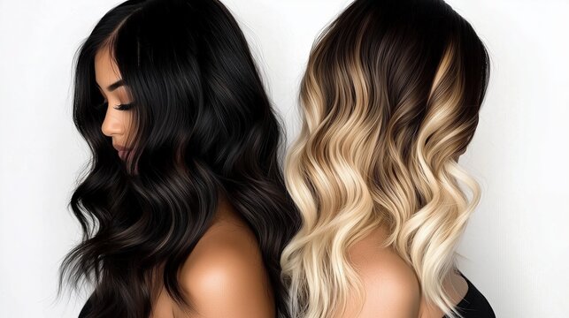 Dark Brown to Caramel Ombre Hair for Women