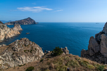 tranquil seascape at the island