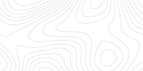 Abstract topography wave lines pattern on white background, topographic contours map background, geographic contour map vector background, White paper curved reliefs for background.