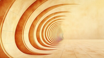 Obraz premium Abstract Architectural Background with Curved Lines and Soft Warm Tones